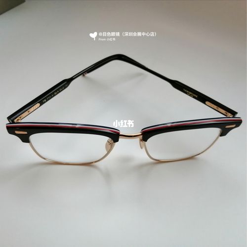 经典三色搭配的thombrowne 日本9591手工制造的眼镜品牌_眼镜_目